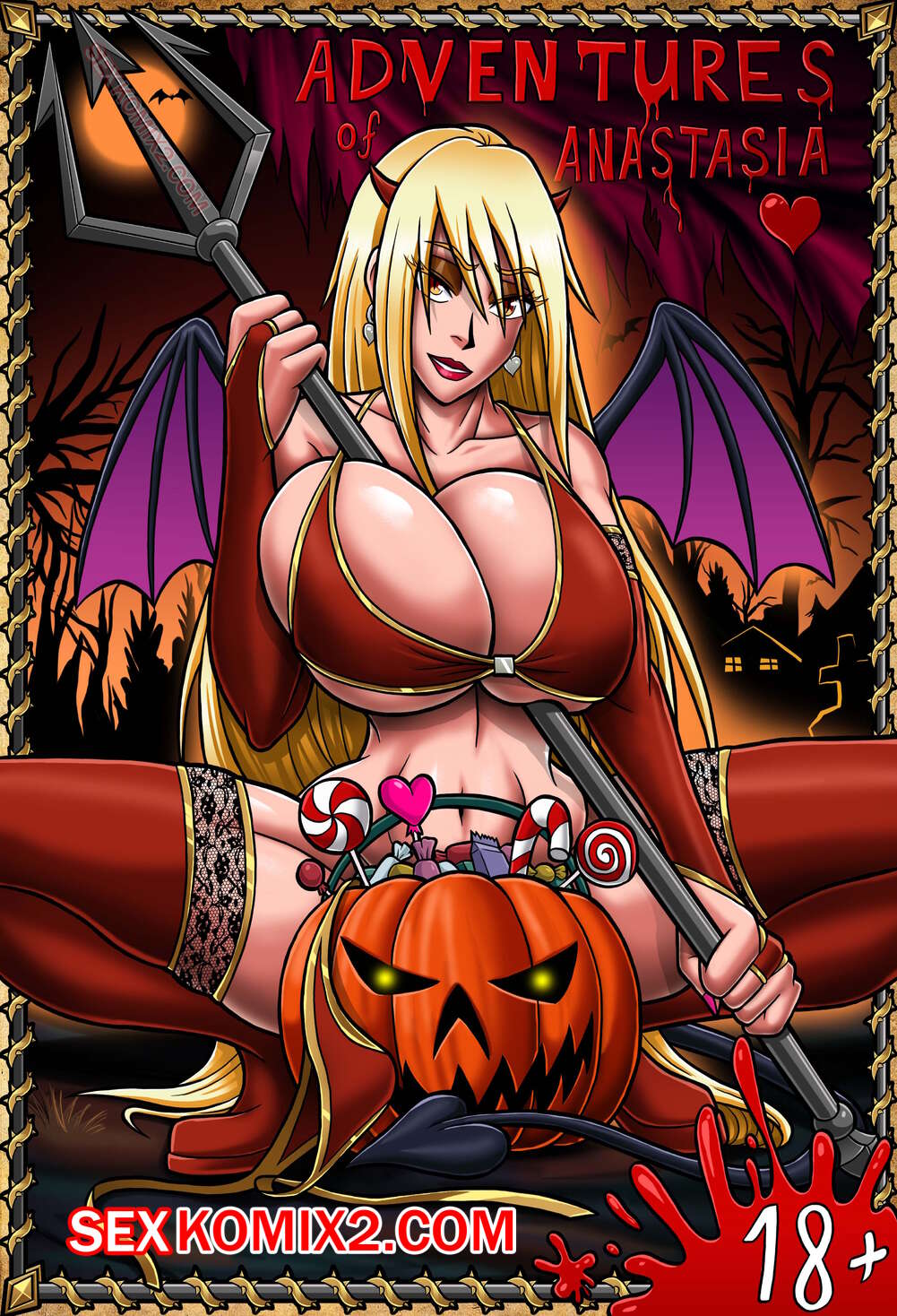 Comic porno Adventures of Anastasia. Halloween. by sexkomix2.com.