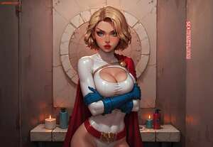 Comic porno A Shower with Power Girl. LowFireStudios