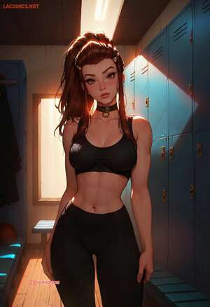 Comic porno Brigitte in the Locker Room. LowFireStudios