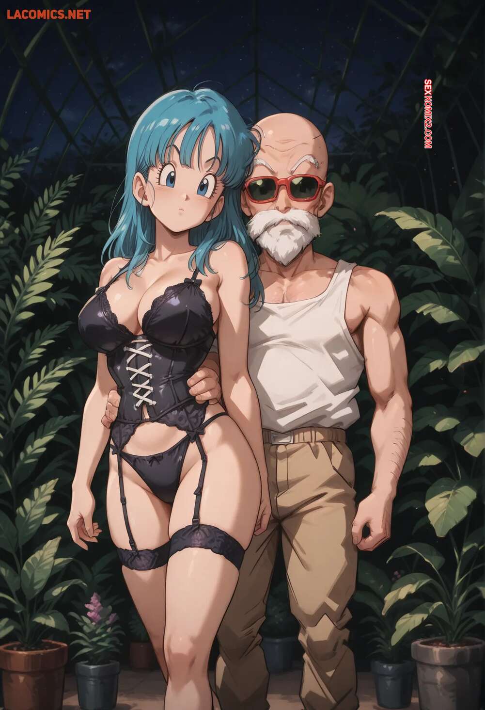 Comic porno Bulma x Master Roshi. Scarlet Meow