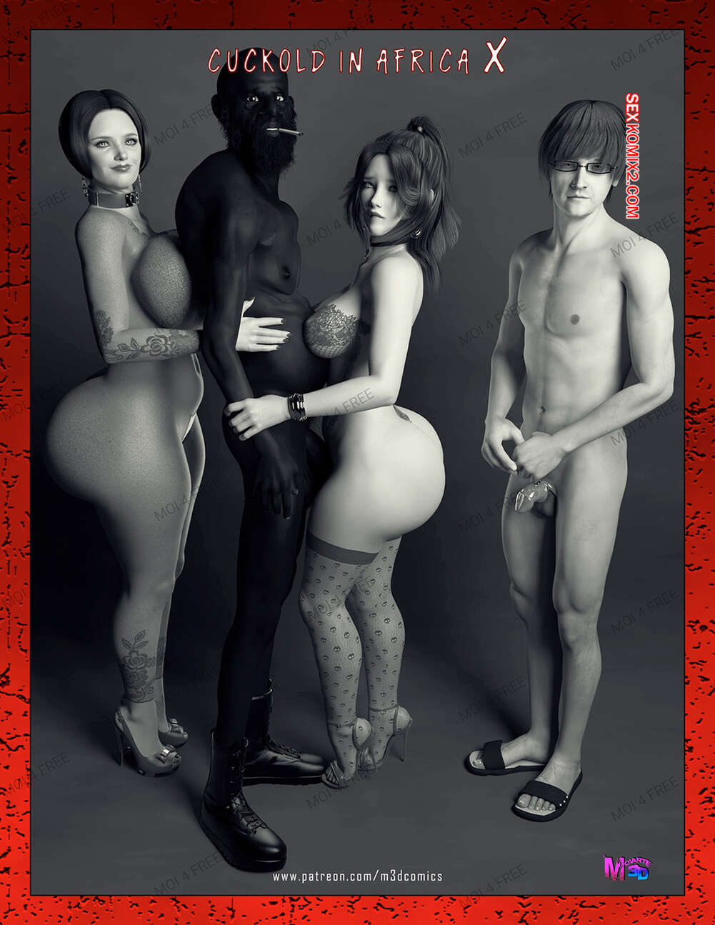 Comic porno CORNUDO en Africa. Parte 10. Moiarte