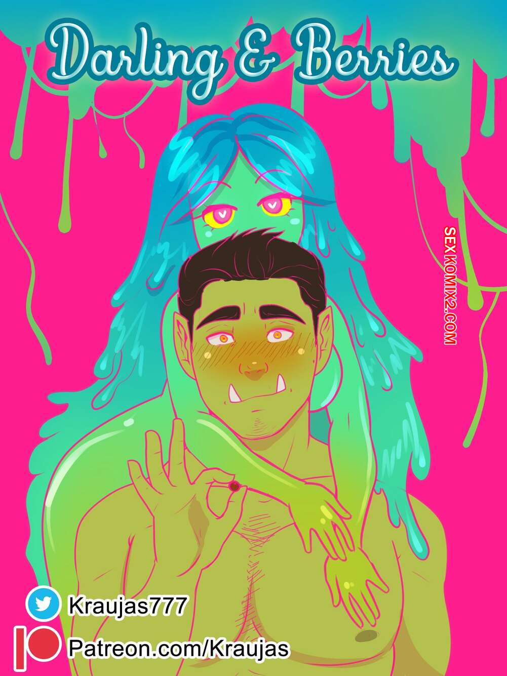 Comic porno Darling and Berries. Kraujas