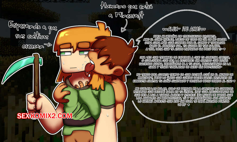 Comic porno Explorando el MUNDO de MINECRAFT con Alex y un Inesperado Visitante. Lilmoonie.
