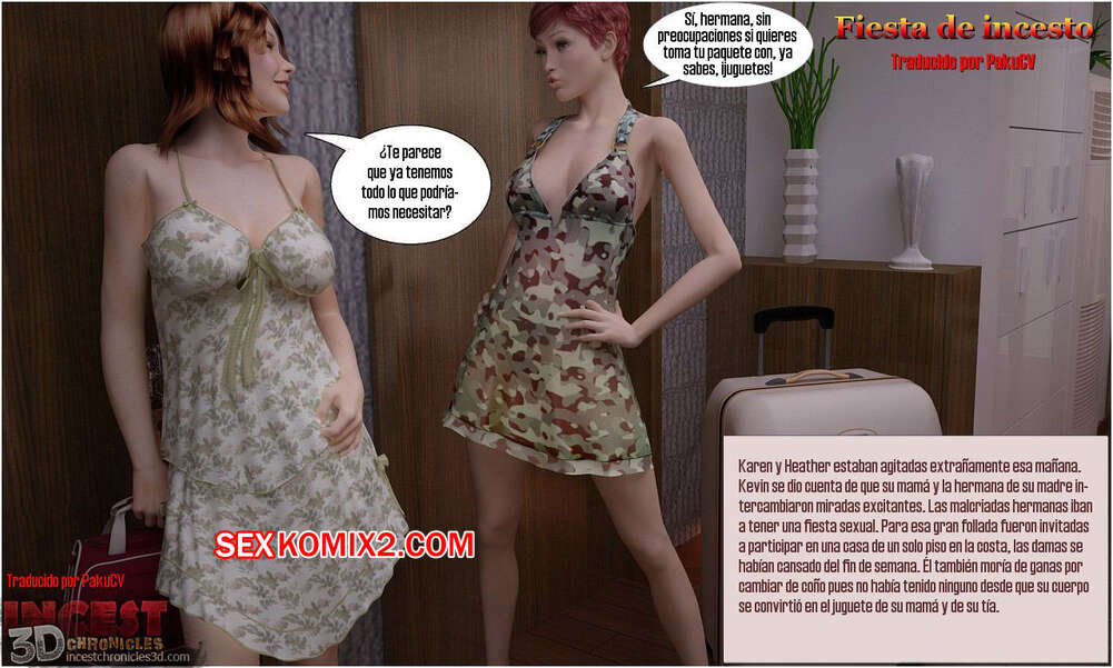Comic porno FIESTA de INCESTO. Incestchronicles3d.