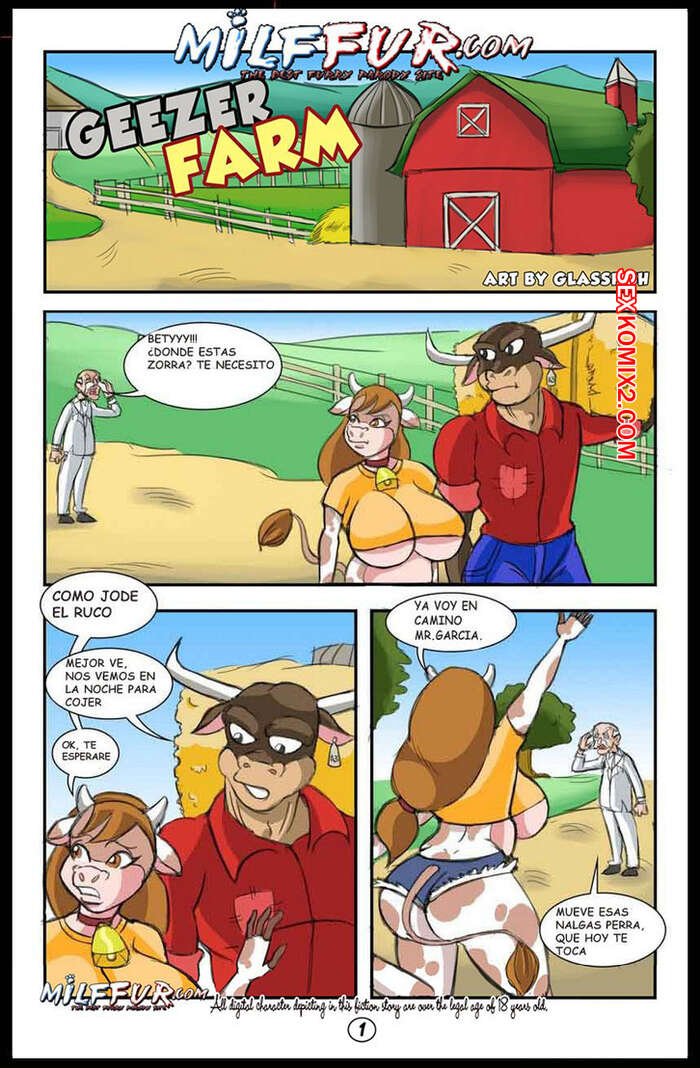 Comic porno GEEZER FARM. Parte 1. Milffur.