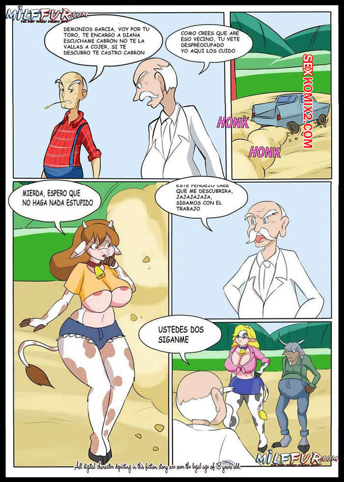 Comic porno GEEZER FARM. Parte 2. Milffur.