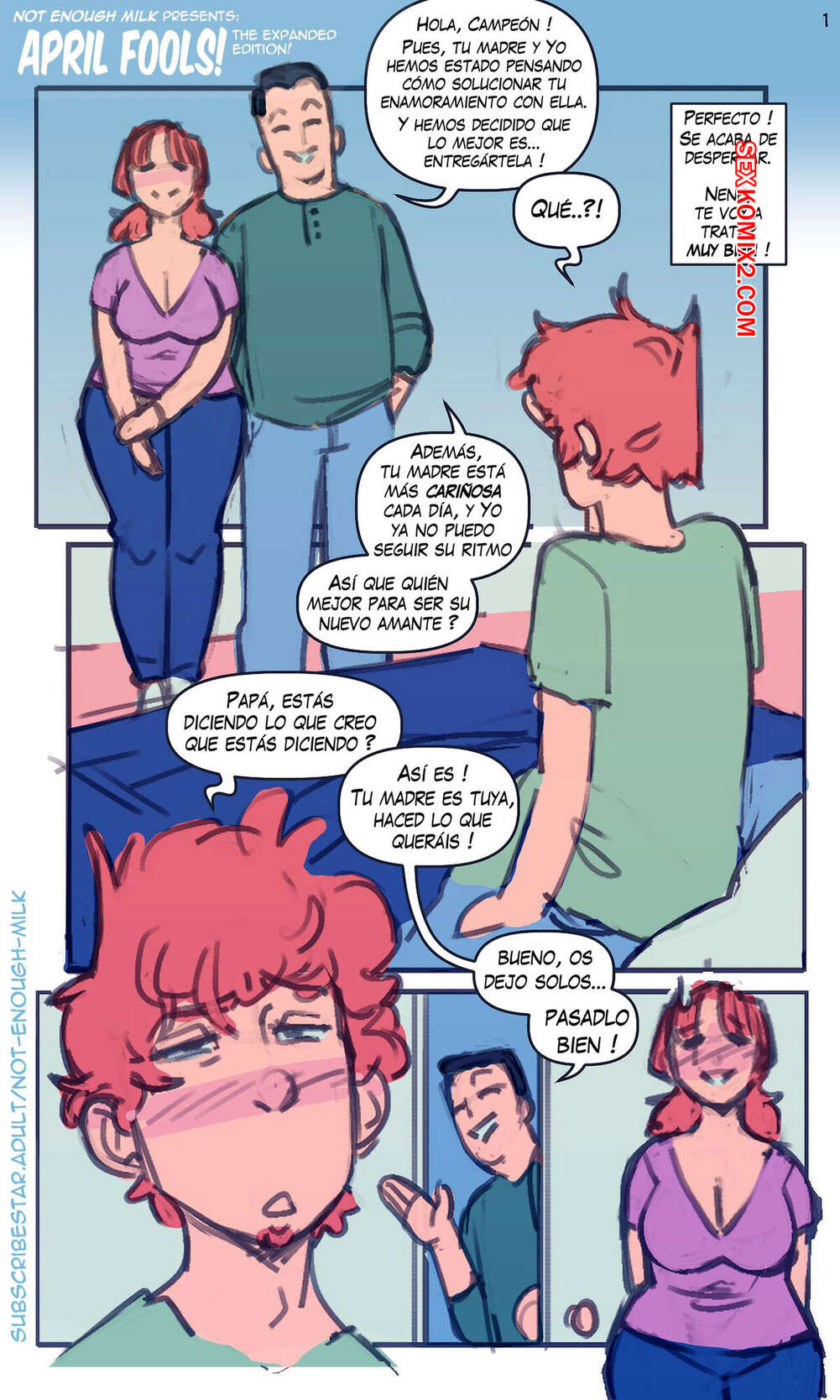 Comic porno GUERRA de BROMAS. Not Enough Milk.