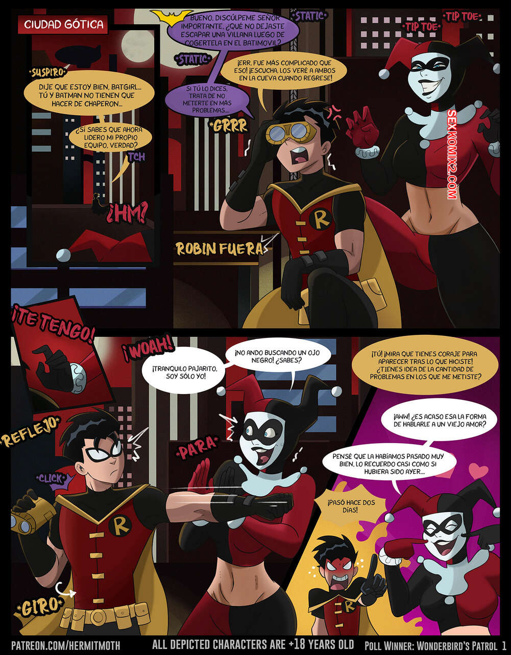 Comic porno HARLEY and ROBIN. Second Shot of Crazy. Hermit Moth.