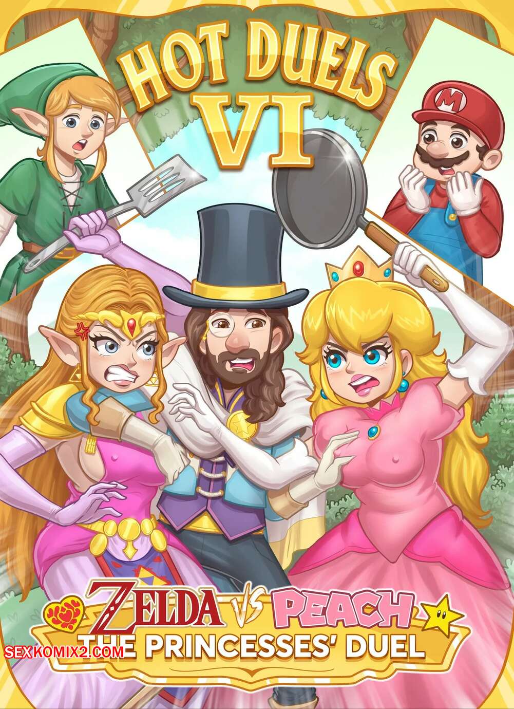 Comic porno Hot Duels VI. ZELDA vs PEACH. JinnAcheron.