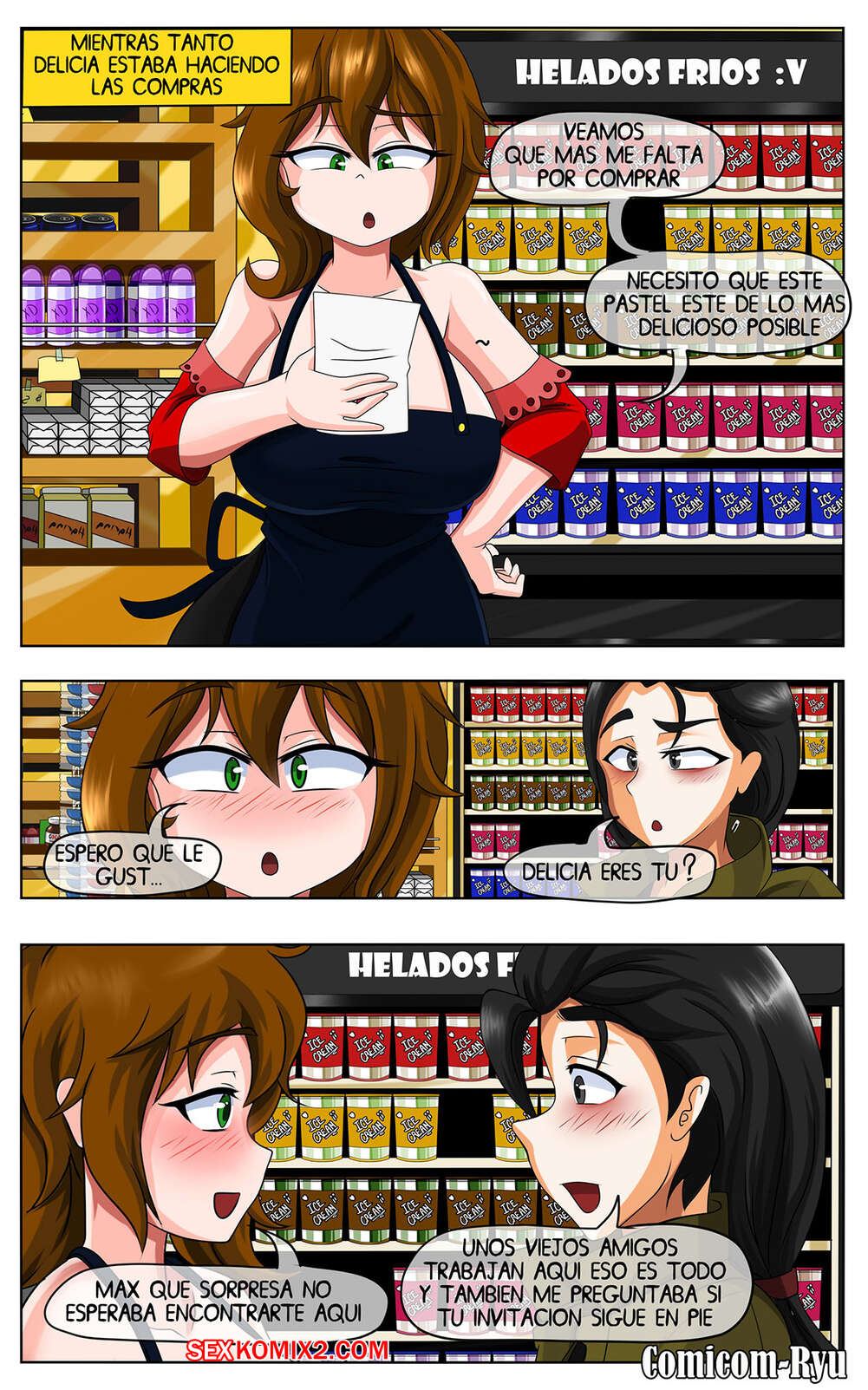 ✅️ Comic porno Janice en el SUPERMERCADO. Comicom Ryu. cómico de sexo  belleza pelirroja caliente | Comics porno en español solo para adultos |  sexkomix2.com