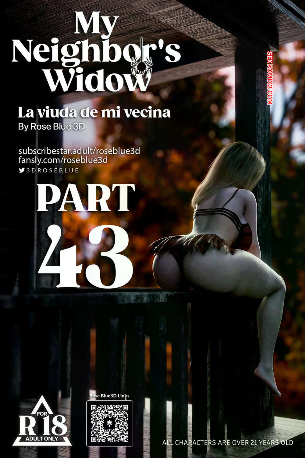 Comic porno La VIUDA de mi VECINA. Parte 43. Roseblue3D