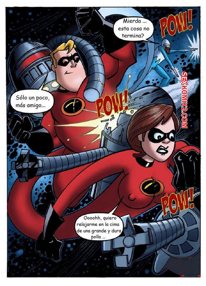 Comic porno LOS INCREIBLES. Frozono x Helen