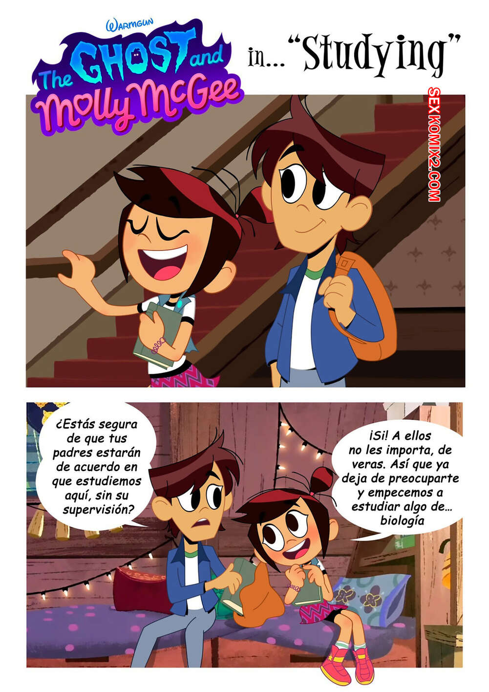 Comic porno MOLLY and OLLIE. Estudiandonos. Lester.