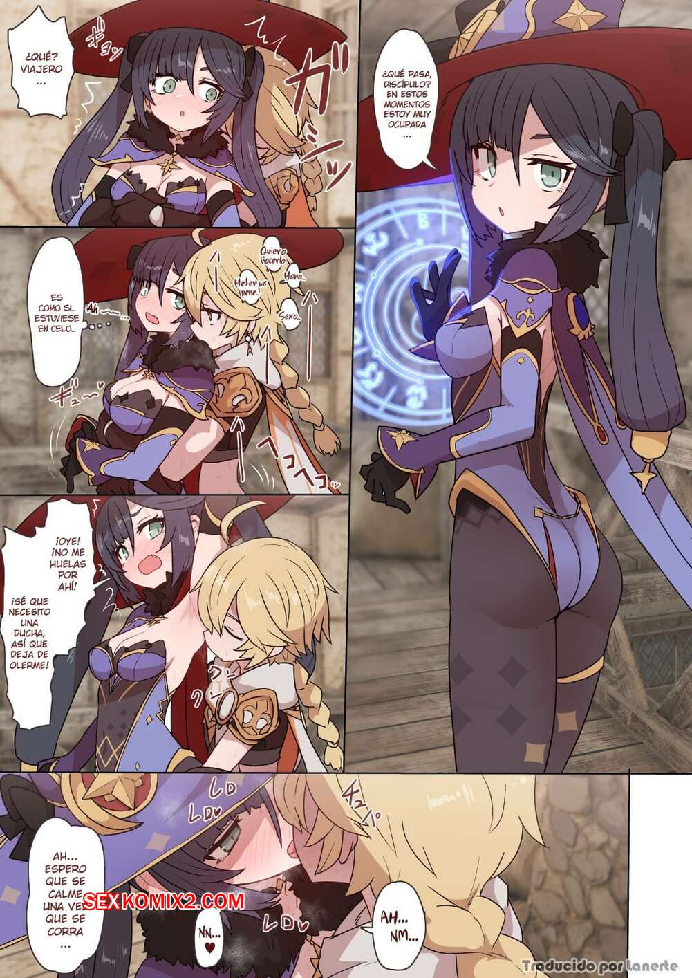 Comic porno Mona, Fischl y Aether. Sumiyao