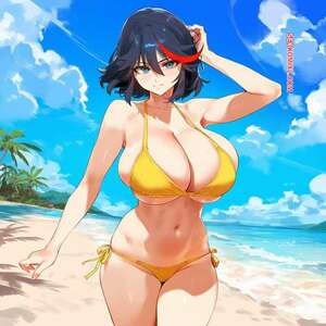 Comic porno Ryuuko Gets All The BBC. Oppai Love