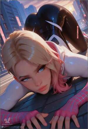 Comic porno Spider Gwen. Rooftop Temptation. NaughtyPuff
