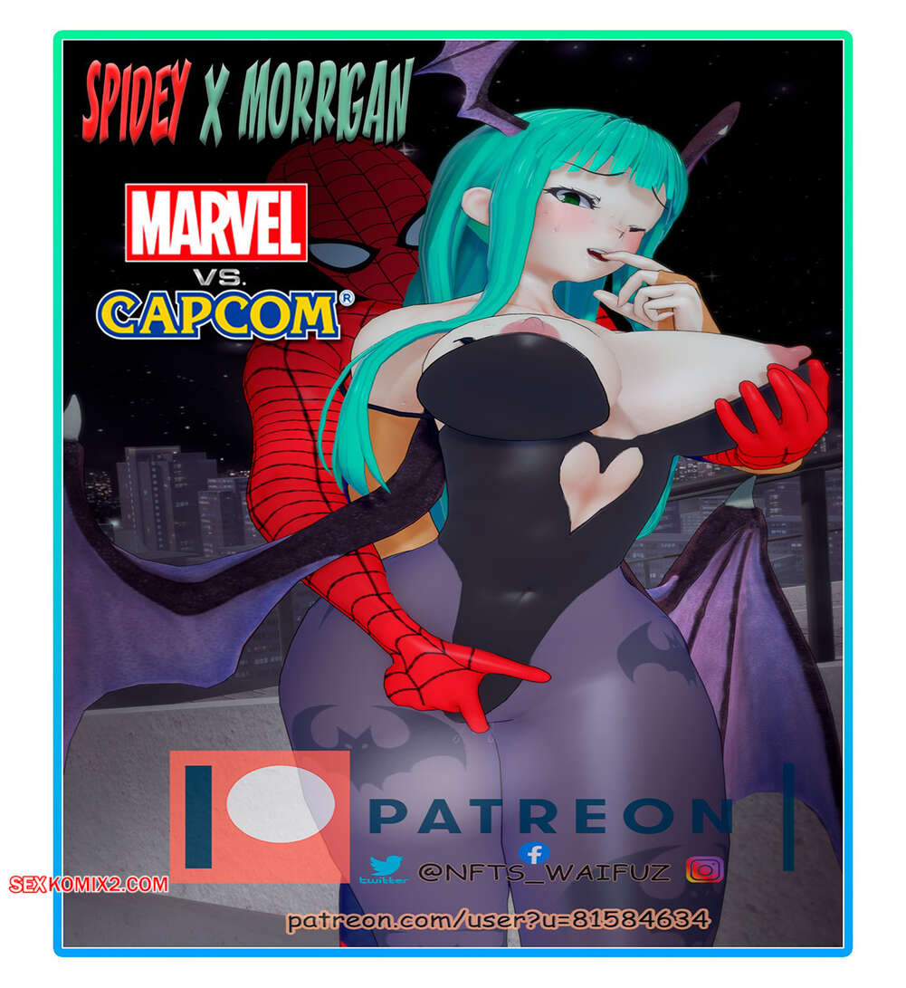 Comic porno SPIDEY x MORRIGAN. NFT Waifuz.