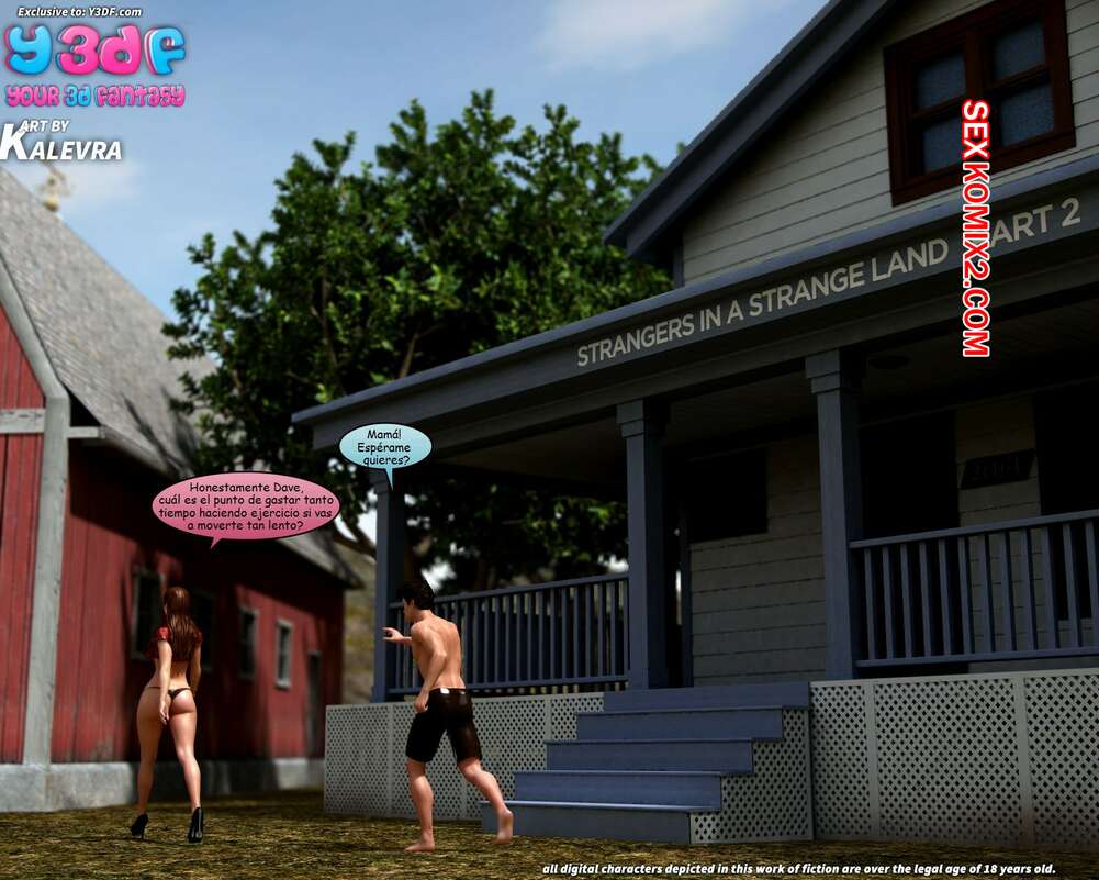 Comic porno STRANGERS in a STRANGELAND. Parte 2. Y3DF.