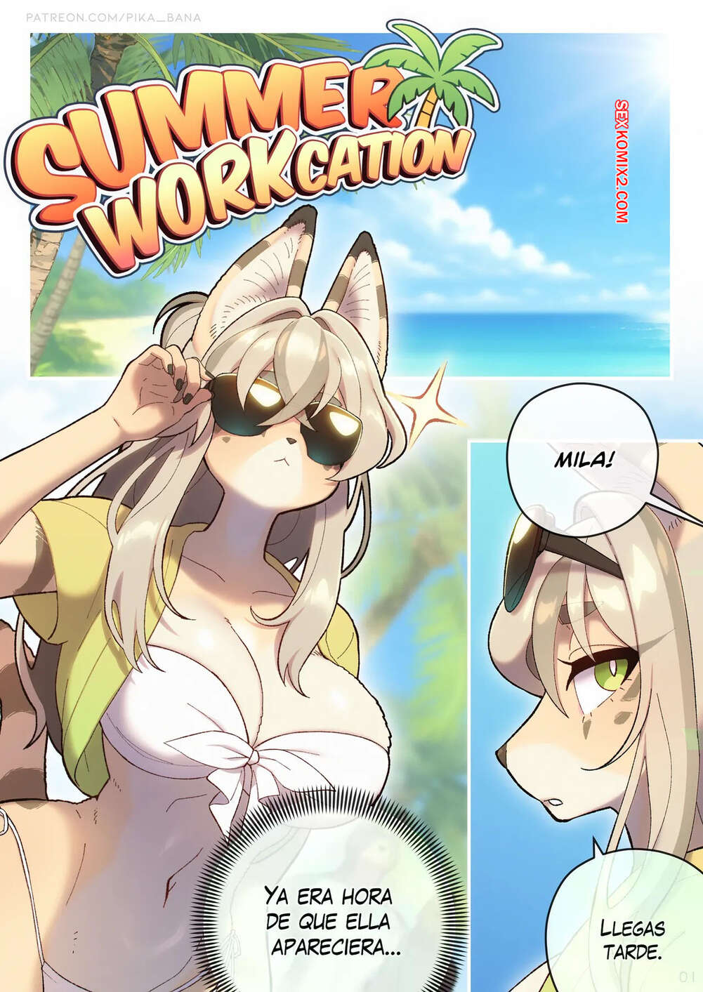 Comic porno SUMMER Workcation. Strong Bana.