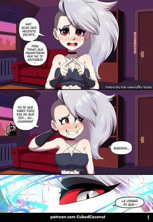 Comic porno The Human and the Hellhound. Helluva Boss. CubedCoconut.