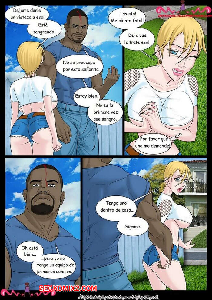 Comic porno The New NEIGHBOR Parte Interracialcomicporn cómico de sexo sexy MILF rubia