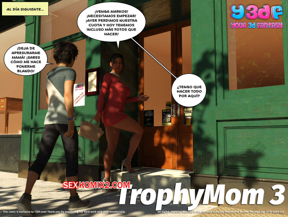Comic porno TROPHYMOM. Parte 3. Y3DF.