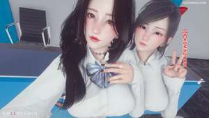 Comic porno Two Office Girls. DollStudio.