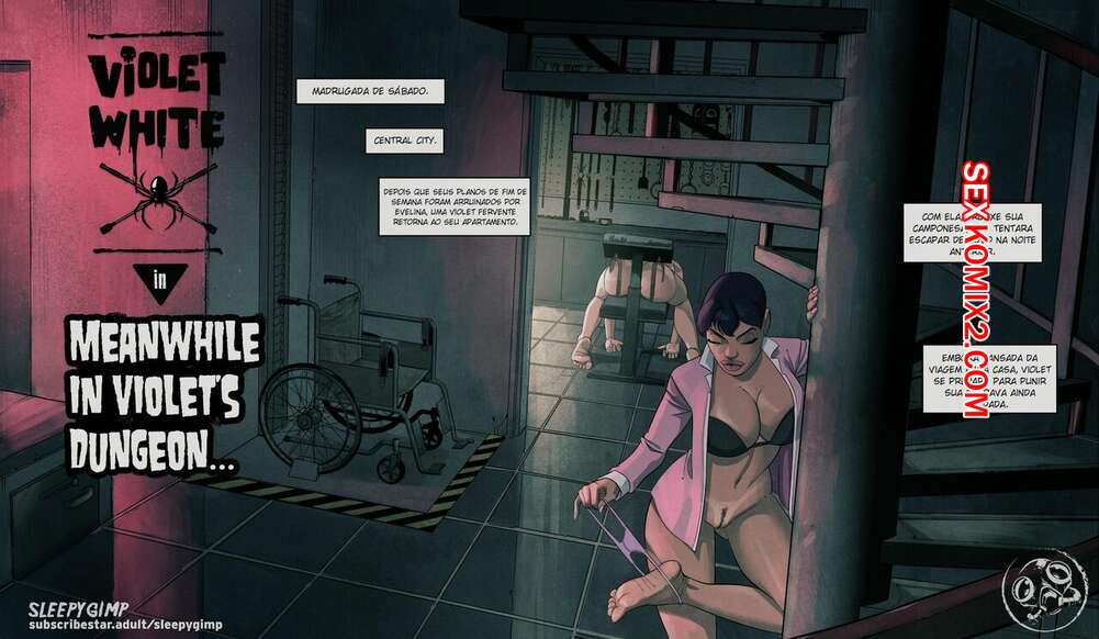 Comic porno Violet White. Enquanto isso, Na Masmorra de Violet
